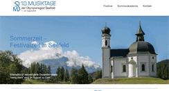 Desktop Screenshot of musiktage-seefeld.at