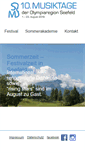 Mobile Screenshot of musiktage-seefeld.at